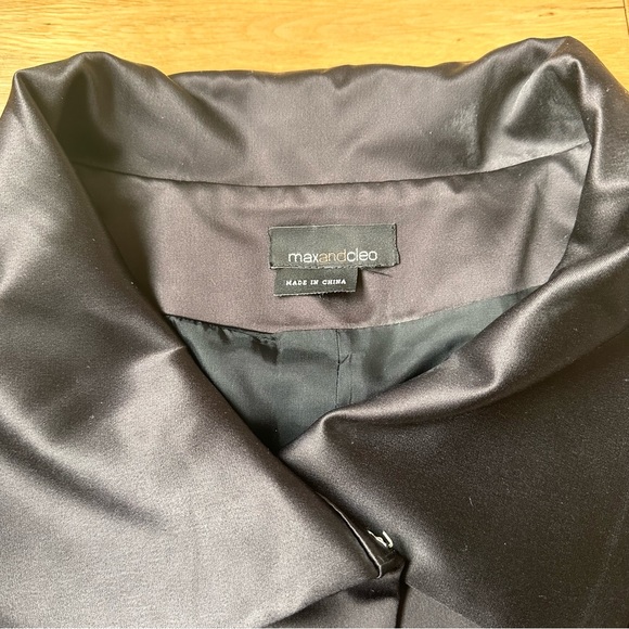 Max & Cleo Black Satin Cropped Jacket - Picture 6 of 6